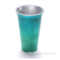 16oz 더블 레이어 뚜껑이있는 플라스틱 컵